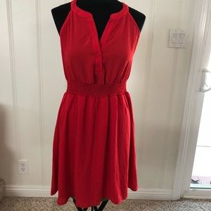 NWT paper doll red dress with elastic waist